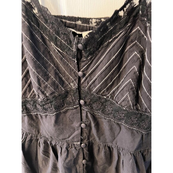 Simple Retro Dress Womens M/L Midi Slip boho dark romantic y2k coquette fairy - Picture 4 of 13